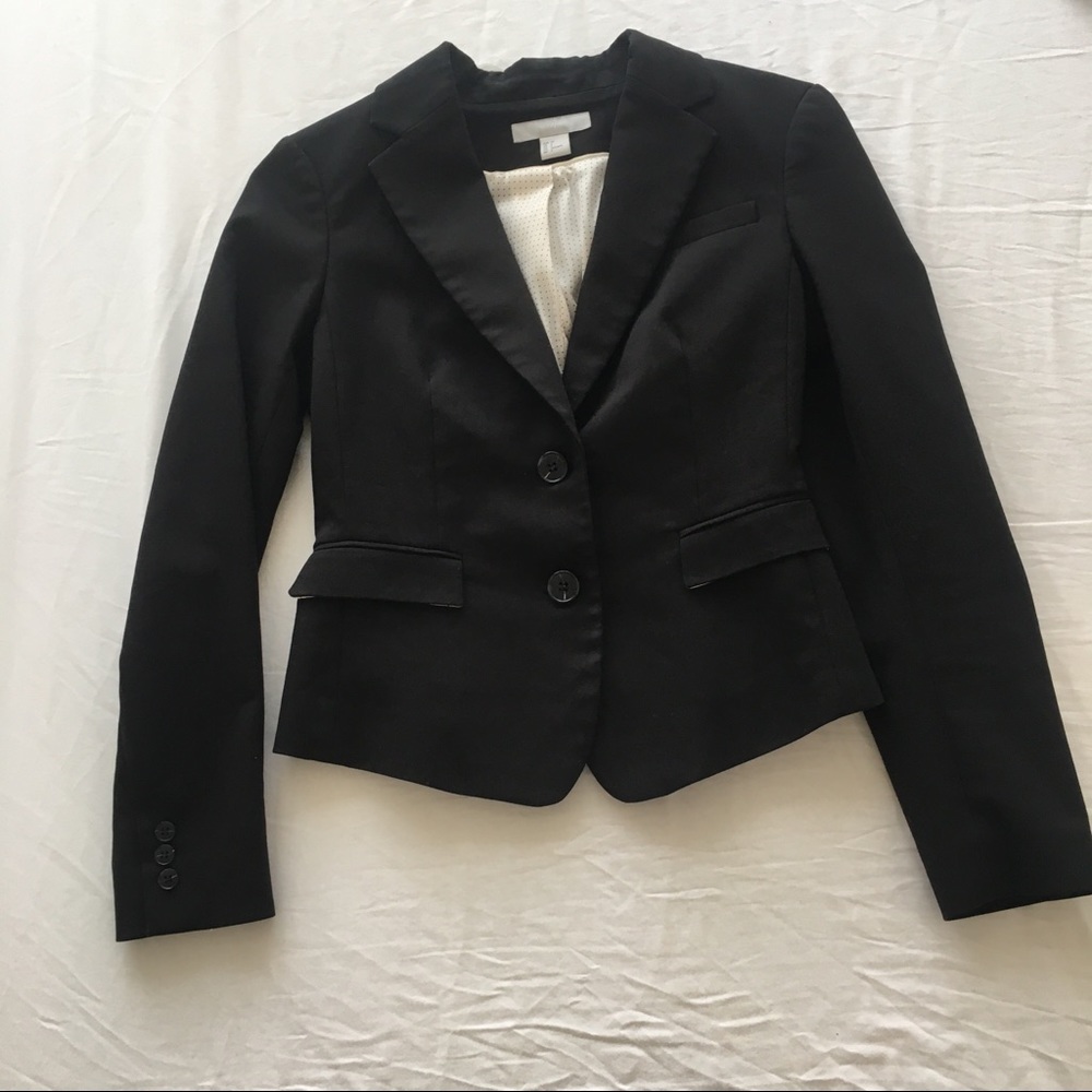 H&m black fitted blazer size small 34